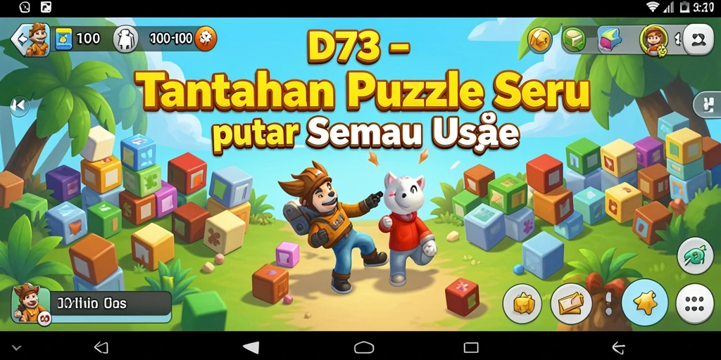 Tangkapan layar D73 menampilkan gameplay Puzzle yang mengasyikkan.