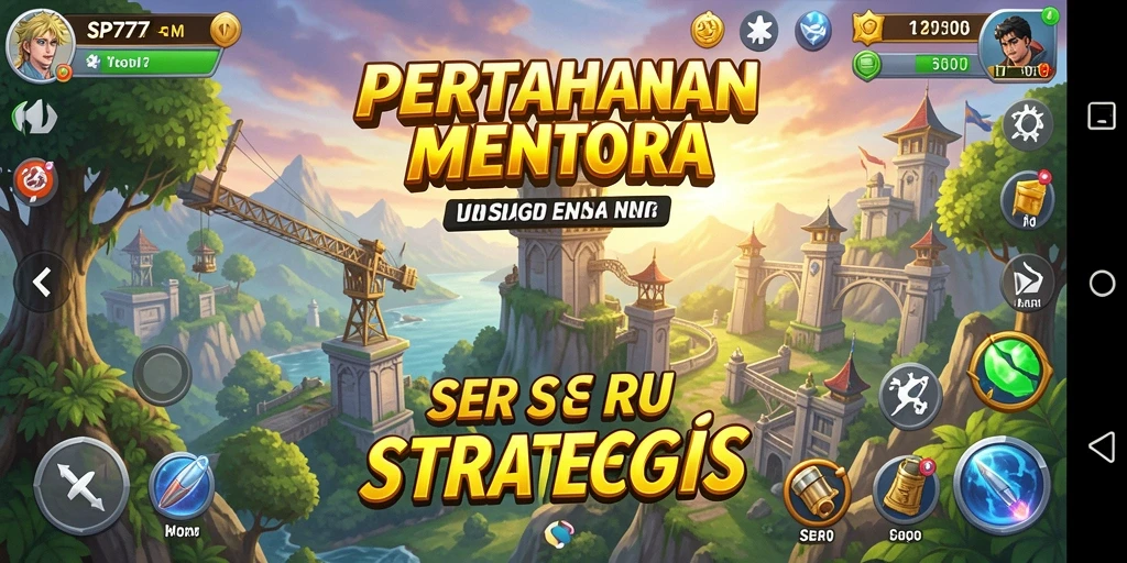 Tampilan gameplay SP777 dengan strategi Tower Defense yang mendebarkan.