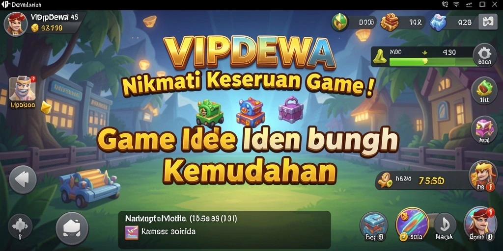 Tampilan menarik gameplay VIPDEWA dengan berbagai karakter dan upgrade.
